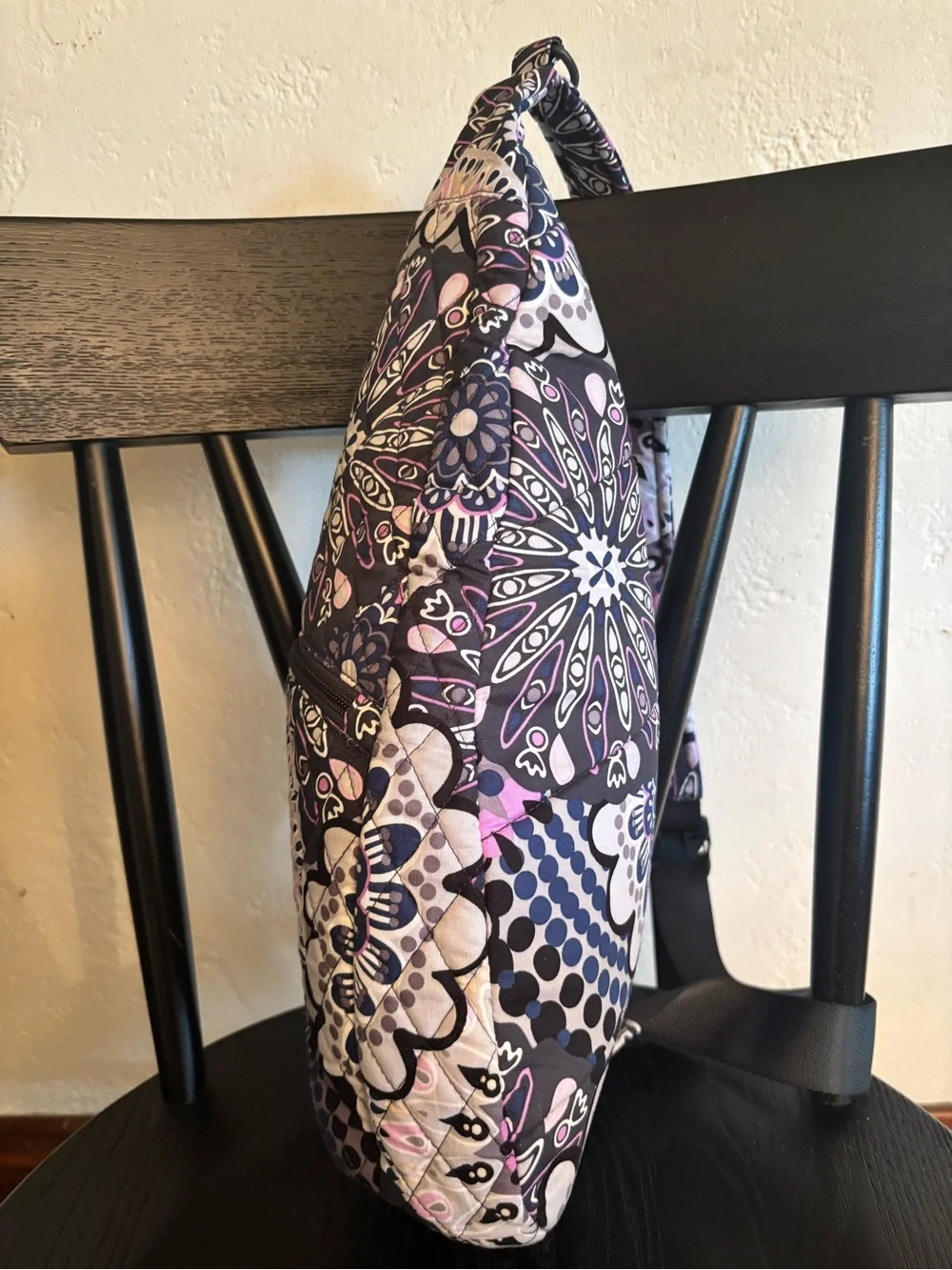 Vera Bradley Mimosa Medallion sling backpack bag purple navy blue gray